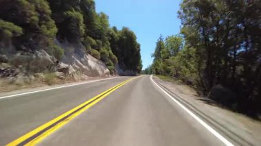 Kings Canyon Manzarası Batı Bölümü 16 Doğu Yakası Çok Kameralı Önden Sürücü Plakası Sierra Nevada California Dağı ABD