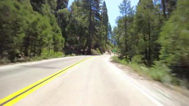 Kings Canyon Manzarası Batı Bölümü 19 Doğu Yakası Çoklu Kamera Önü Alp Ormanı Sürücü Plakası Sierra Nevada California Dağı ABD