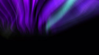 Mistik Dans Kuzey Işıkları Animasyon Mor ve Yeşil Döngü