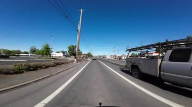 Oregon Klamath Şelalesi 6. Cadde 05 Arka Görünüm Sürücü Plakası ABD Ultra Geniş