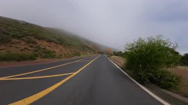 San Francisco Marin Burnu Conzelman Rd 01 Ön Görünüm Sürücü Plakası Kaliforniya ABD Ultra Geniş