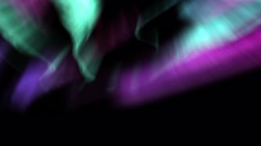 Aurora Işık Animasyonu Yeşil ve Pembe