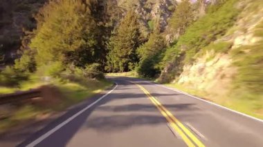 Big Sur Pasifik Sahil Otoyolu 3 Pfeiffer Eyalet Parkı 'ndan McWay Falls 02 Arka Görüş Multicam Sürücü Plakası Kaliforniya ABD