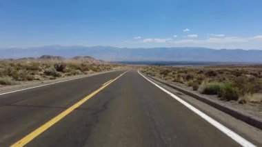 Doğu Sierra Bishop Karayolu 168 Doğu istikameti 02 Sierra Nevada Mt. Kaliforniya ABD