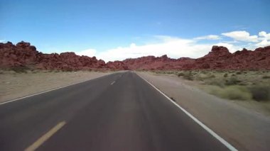 Yangın Vadisi 'nin Hızlı Sürüşü Doğu 02 Front View Nevada Çölü ABD