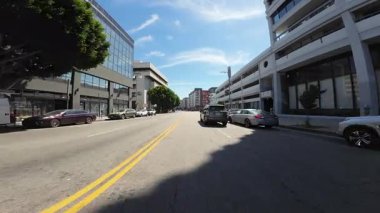 Los Angeles Şehir Merkezi Küçük Tokyo 03 San Pedro Güney Sürücü Plakası Önü ABD Ultra Geniş