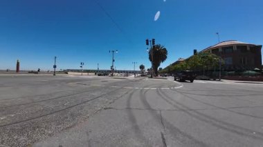 San Francisco Embarcadero Güney 02 Front View Brannan St Driving Plate California ABD Ultra Wide