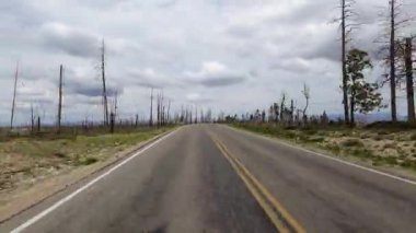 Bryce Kanyonu Sahne Sürüşü Güneye giden 03. Arka Görüş Utah Güneybatı ABD