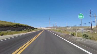 Güney Kaliforniya Kırsal Şehir McKittrick 05 Batı 58. Otoyol Önü Sürücü Plakası