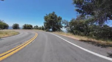 San Diego Palomar Dağ Ormanı Yolu Plaka Önü Görünümü 03 California ABD