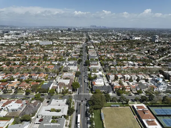 Los Angeles Beverly Hills City Pansiyoneri Olympic Aerial Shot California USA