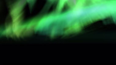 Aurora Canlandırılmış Işık Gösterisi Yeşil Döngü