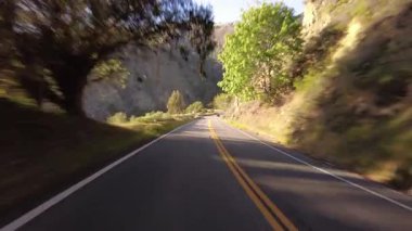 Big Sur Pasifik Sahil Otoyolu 3 Pfeiffer Eyalet Parkı 'ndan McWay Falls 06 Arka Görünüm Multicam Sürücü Plakası Kaliforniya ABD