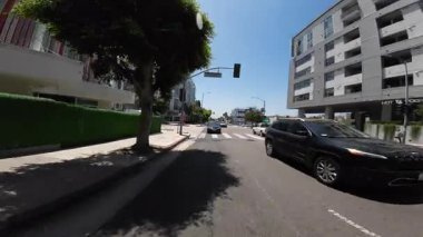 Los Angeles La Brea Bulvarı Kuzey 25 numara Hollywood Bulvarı sürücü plakası ABD Ultra Geniş Arkası