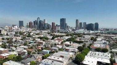 Los Angeles Şehir Merkezi ve Pico Union Hava Atışı