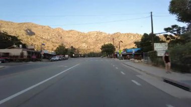 Isabella Gölü 4 Kernville 08 Front View Çok Kameralı Günbatımı Sürücü Plakası Sierra Nevada California Dağı ABD