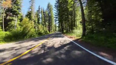 Oregon Krater Gölü Ulusal Parkı Otoyolu 62 Doğu Sınırı 01 Önden Sürücü Plakası