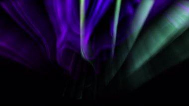 Aurora Parıltısı Yeşil ve Mor Döngü Canlandırması