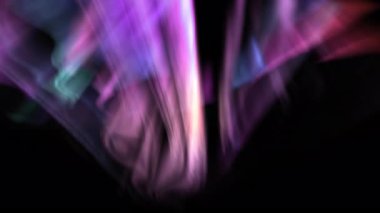 Aurora Serenadı Kuzey Işıkları Animasyon Mor ve Mavi