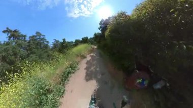 Dağ Bisikleti Franklin Kanyonu POV Ön Bisiklet Manzarası 01 California ABD