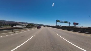 San Francisco Otoyolu 80 Batı Oakland Körfez Köprüsü 04 Arka Görüş Sürüş Plakası Kaliforniya ABD Ultra Geniş Geniş
