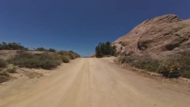 Vasquez Rocks Off Road West Driving Plate Front View 04 California USA