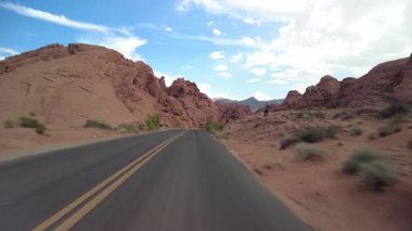 Plaka Vadisi Ateş Faresi 'nin Tank Yolu S Önü 19 Nevada Çölü ABD