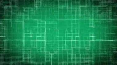 Yeşil 3D Devre Tahtası Geometri Döngüsü R Aşağı Animasyon Arkaplanı