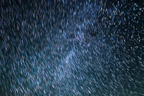 Star Trails of Milky Way Galaxy Summer in Northwest Sky Astrophotography