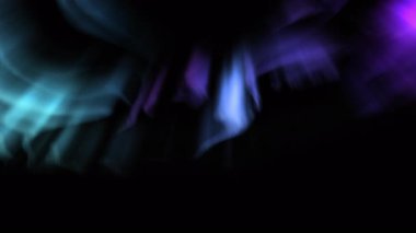 Aurora Bliss Canlandırılmış Kuzey Işıkları Mor ve Yeşil Döngü