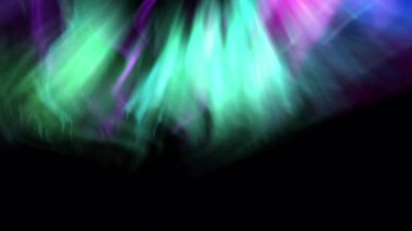 Aurora Göksel Gösterisi Yeşil ve Mor