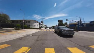 Los Angeles La Cienega Bulvarı 18. Cadde 'den Pico 07. Arka Görüş Kaliforniya Ultra Geniş Plaka