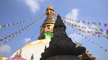 Nepal Swambhu Stupa Yavaş Hareket Dengeleyici R Dünya Mirası Katmandu Vadisi