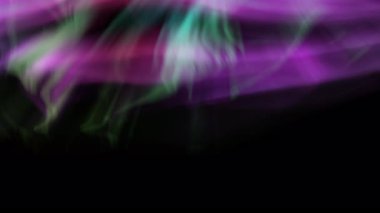 Tuhaf Aurora Animasyon Yeşil ve Pembe Döngü