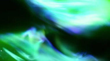 Parlayan Duman Parçacıkları Yeşil Mavi Parlak Canlandırma Soyut Arkaplanı