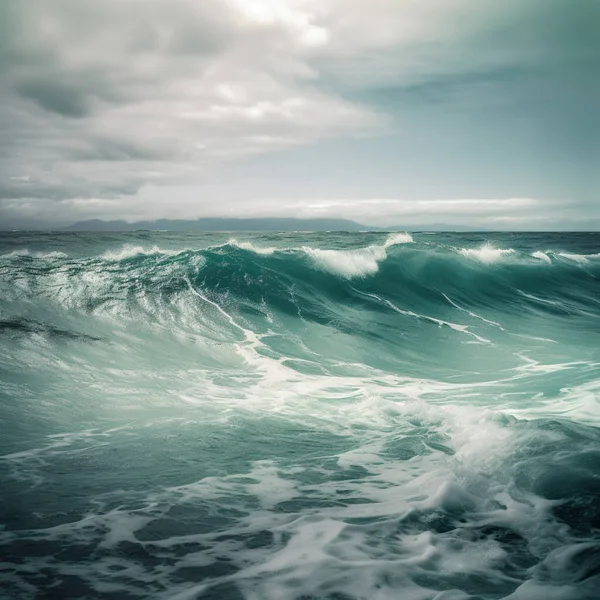 海浪在大海里 高质量的照片 免版税图库照片