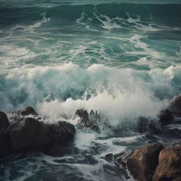 海浪在大海里 高质量的照片 免版税图库图片