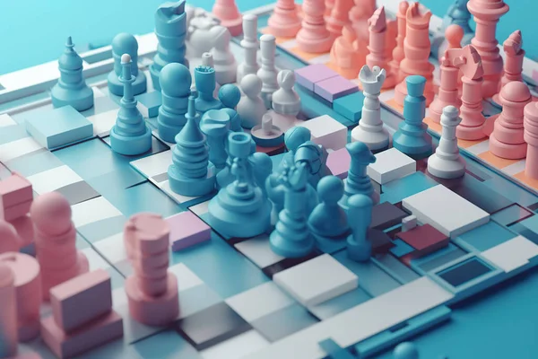 Planning Strategy Chess Figures High Quality Photo — Stock Photo, Image