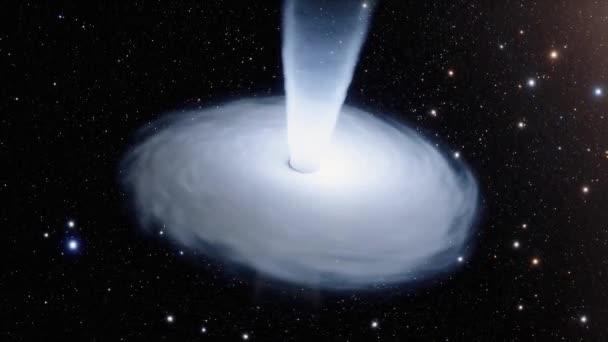 Spinning White Hole Animação Espaço Com Estrelas Fundo — Vídeo de Stock