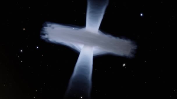 Simulation Des Weißen Lochs Weltraumflug — Stockvideo
