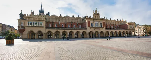 Panorama Sukiennic Krakowie — Zdjęcie stockowe