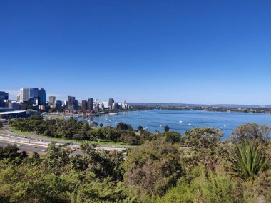 Bereketli ağaçlarla çevrili sakin suların manzarası, Avustralya 'nın el değmemiş doğal güzelliğini yansıtıyor, huzurlu ve huzurlu bir manzara yaratıyor..