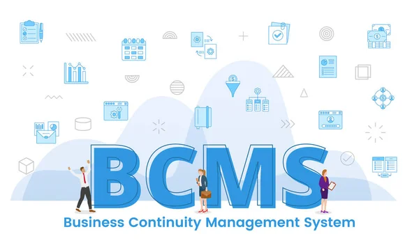 Bcms Business Continuity Management System Konzept Mit Großen Worten Und lizenzfreie Stockillustrationen