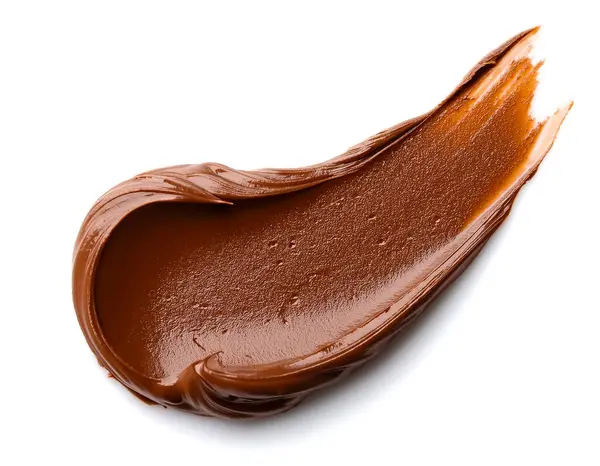 Stock image Creative Smear of tasty chocolate paste on white background