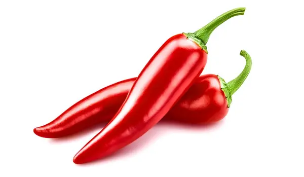 stock image Red chili peppers, isolated on white background