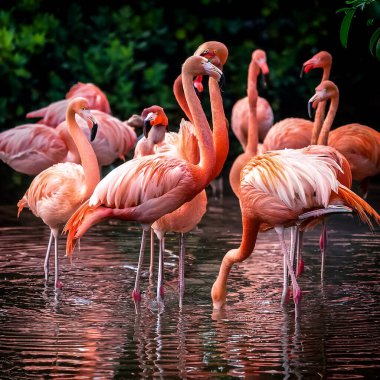 Güzel Flamingo Kuş grubu vahşi doğada