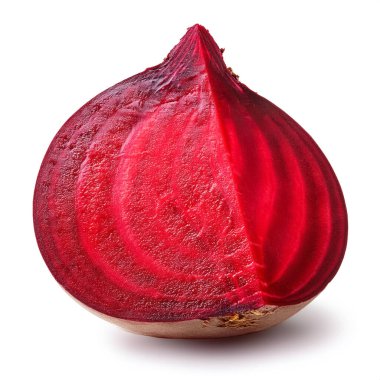 Piece Red beetroot isolated on white background clipart