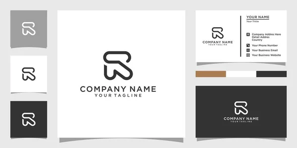 Anfangsbuchstabe Vektor Logo Design Konzept Mit Visitenkartendesign — Stockvektor