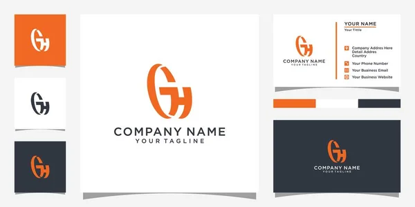 Initial Letter Logo Design Vector Business Card Design — Archivo Imágenes Vectoriales