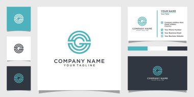 Letter G logo design vector template with business card design.